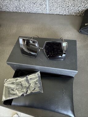Dior Black Oversized Geometric Sunglasses